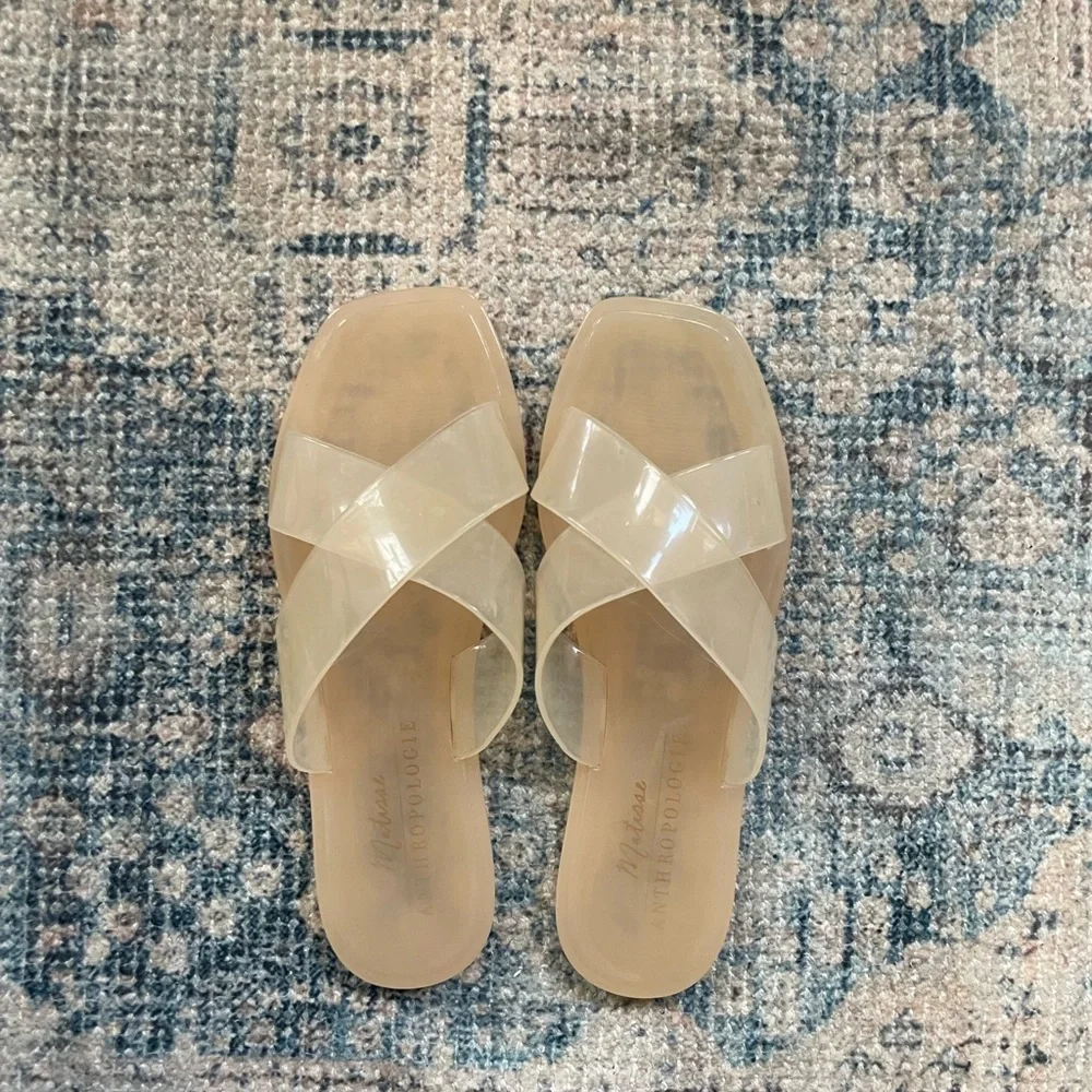 Anthropologie Matisse Jelly Slide Sandals in ballerina pink. - Picture 4 of 6